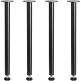 VEVOR 28 Inch Adjustable Desk Legs, Reinforced Steel Office Table Furniture Legs Set of 4 for DIY, 1200 lbs Load Capacity Heavy Duty Desk Legs, Quick Instalation Legs with Adjustable Foot Cup Black VEVOR