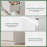 Jocoevol Modern White 7 Drawer Dresser for Bedroom, Simply Chest of Drawers, Wood Storage Dresser with Deep Drawers for Living Room Hallway Entryway, White Jocoevol