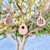 3 Pack Pollination Palace Combo Set - Wooden Bee House, Butterfly House and Bird House. Ideal for Flower and Vegetable Gardens; Perfect Gifts GardeningProducts4Less
