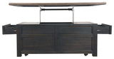 Signature Design by Ashley Tyler Creek Rustic Farmhouse Lift Top Coffee Table with Drawers, Brown & Black Signature Design by Ashley