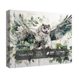 Owl Bird Puzzles for Adults, Animal Art Jigsaw Puzzles 1000 Pieces, Fantasy Forest Painting Puzzle BBOLDIN