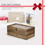 SRIWATANA Sunglasses Case Organizer for Women Men, 12 Slot Wood Eyeglass Eyewear Display Box with Glass Top, Gifts for Loved One, Carbonized Black SRIWATANA