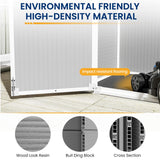 Amopatio 41 Cu Ft Outdoor Storage Shed, Horizontal Resin Trash Can Storage, Weather Resistance, Storage Box with Floor Included for Garden Tools, Lawn Mowers, Garbage Cans, Patio Use, Sandstone Amopatio