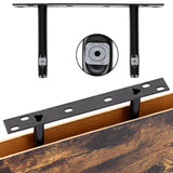 Fixwal 15.8in Floating Shelves, Set of 6 Wood Shelves, Farmhouse Shelf Wall Decor for Bathroom, Bedroom, Living and Kitchen Room (Rustic Brown) Fixwal