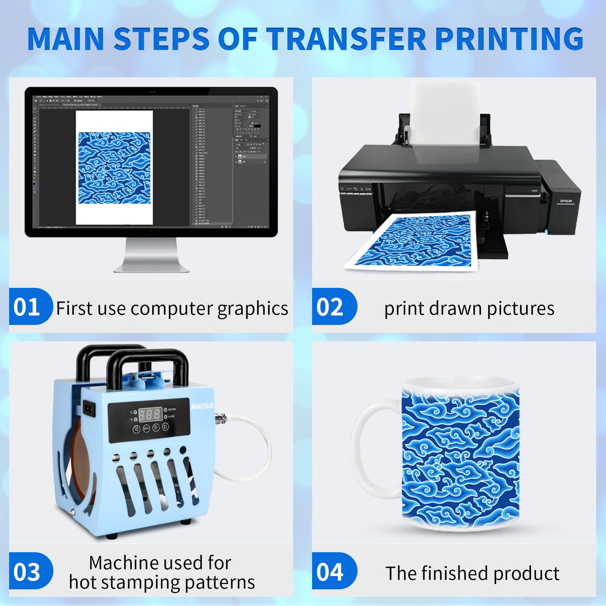 MAIKESUB Mug Press Upgrade Mug Heat Press Machine for 10oz-15oz Coffee Mugs 16oz Skinny Straight Cups, Handheld Lightweight Mug Press Sublimation Machine Cup Heat Press Mini Tumbler Press MAIKESUB