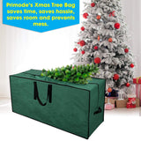 Primode Christmas Tree Storage Bag | Fits Up to 9 Ft. Tall Disassembled Tree I 65"x15"x30" Holiday Tree Storage Case | Protective Zippered Artificial Xmas Tree Bag (9ft, Green) Primode