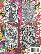 Magical Trees: Beautiful Relaxing Coloring Pages For Stress Relief | Calming Coloring Book For Women | Adult & Teens WoodArtSupply