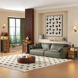 Furnulem Dresser for Bedroom, Tall Nightstand, Vertical Chest with Wood Top, Charging Station, LED Lights, 5 Fabric Bins, Bedside Table with Shelf, Furniture for Entryway (5 Drawer, Rustic Brown) Furnulem