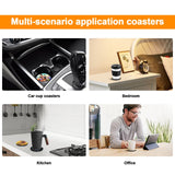 100Pcs Sublimation Car Coasters Blanks Set, 50 Pcs 2.75/0.25 in Neoprene Round Opening Sublimation Coasters, 25Pcs Self-Seal Bags & 25Pcs Car Coaster Display Cards for Sublimation DIY Drink Coaster CJMYHOME