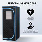 Portable Sauna Tent, Extra Space Size 1-Person Infrared Sauna,Extra Space Size Far Infrared Sauna Tent,with Heating Foot Pad,Portable Chair (L31.5 x W31.5 x H68.9, Black) Saunateadlane