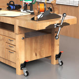 SPACEKEEPER Workbench Casters kit 660 Lbs - Retractable Casters Heavy Duty Bench Caster Wheels Designed for Workbenches Machinery & Tables, 4 Pack SPACEKEEPER