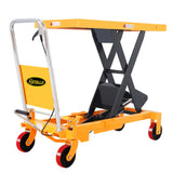 APOLLOLIFT Hydraulic Lift Table, 1760lbs Capacity 39.5" Lifting Height, Single Scissor Lift Table Cart with 4 Wheels and Safety Back Guard for Material Handling and Transportation APOLLOLIFT