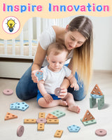 kecristv Montessori Toys for 1 2 Year Old Girl and Boy, Shape Sorter Wooden Toys for Toddlers 1-3, Toddler Toys Age 1-2, 1 2 Year Old Girl Boy Gifts, Preschool Toddler Puzzles Toys kecristv