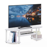 Furinno Turn-S-Tube Wide TV Entertainment Center, White Furinno