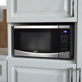 Avanti MT09V3S Microwave Oven 900-Watts Compact with 10 Power Levels and 6 Pre Cooking Settings, Speed Defrost, Electronic Control Panel and Glass Turntable, 0.9 cubic feet, Metallic Avanti