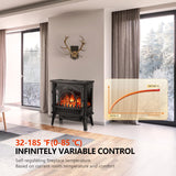 R.W.FLAME Electric Fireplace Heater, 20" Freestanding Fireplace Infrared Stove 1000W/1500W, 3D Realistic Flame Effects, Adjustable Brightness and Heating Mode, Overheating Safe Design R.W.FLAME