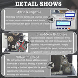 INTBUYING 8"x32" Benchtop Metal Lathe Machine 1100W Brushless Gearless Motor 50-2500RPM, Horizontal Design for Precision Metal/Wood Working Imperial/Metric Conversion, RC-210E 110V INTBUYING