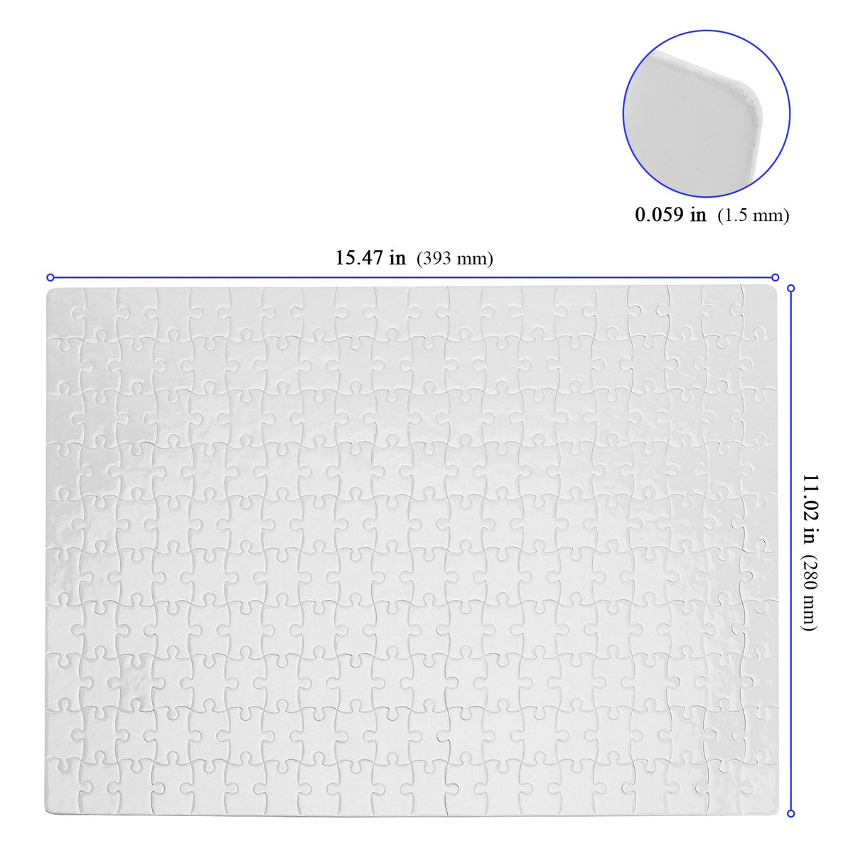 YUENPUN 10 Packs Large Blank Puzzle, 200 Pieces 15x11 Inch Printable Blank DIY Custom Sublimation Jigsaw Puzzle Blanks Large, Heat Transfer Jigsaw Puzzle for Arts Crafts Projects YUENPUN