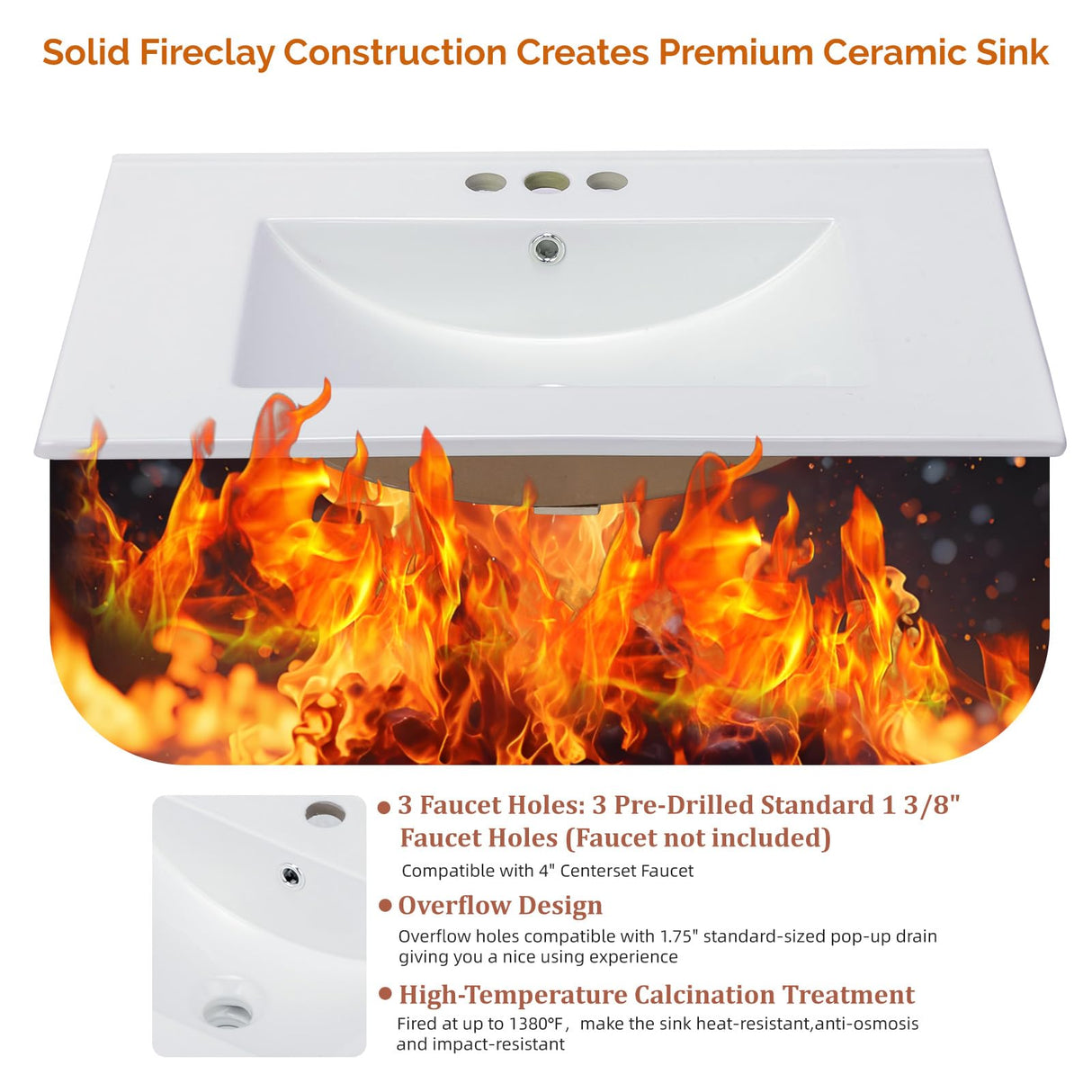 VINGLI Farmhouse Bathroom Vanity with Ceramic Sink, Bathroom Vanity Cabinet w/Barn Door&Faux Drawer, 30 Inch Bathroom Sink Cabinet Combo, Rustic Floor Storage Cupboard,Grey Wash VINGLI