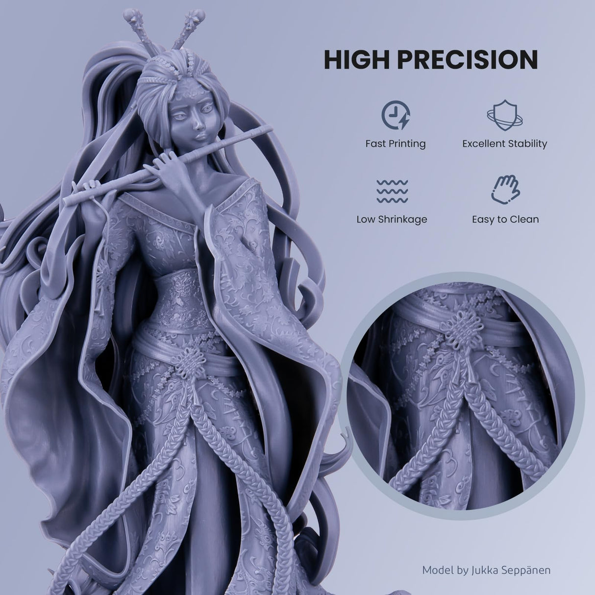 ELEGOO Water Washable 3D Printer Resin 2.0 UV-Curing Resin 405nm Standard Photopolymer Resin for Mars Saturn Jupiter MSLA DLP LCD 3D Printing 2000Gram Ceramic Grey ELEGOO