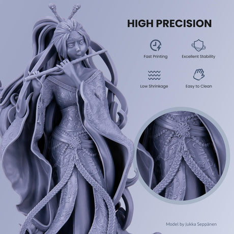 ELEGOO Water Washable 3D Printer Resin 2.0 UV-Curing Resin 405nm Standard Photopolymer Resin for Mars Saturn Jupiter MSLA DLP LCD 3D Printing 2000Gram Ceramic Grey ELEGOO