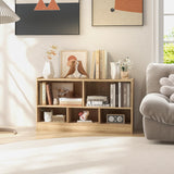 Multi-functional 5 Cube Open Shelf Bookcase with Natural Finish for Versatile Storage LOKO