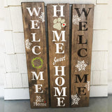 22PCS Large Letter Welcome Stencils for Painting on Wood - Vertical Welcome and Home Sweet Home Stencils - Farmhouse Christmas Stencils for Crafts Reusable -Paint Stencils for Wood Signs & Canvas DLY LIFESTYLE