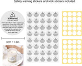 25 Set Wood Candle Wicks Cross Shape 4x0.4inch / 100x10mm, Cross Wooden Wicks w/Iron Stands for Soy Candle Making, Natural Wood Wick Core Handmade Candles Phinicco