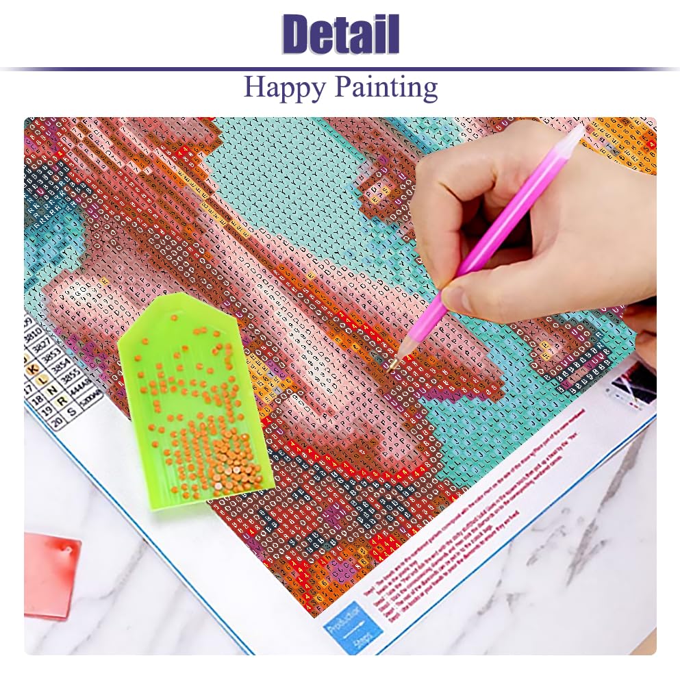 uuxsretaio Family Diamond Painting Kits for Adults, 5D Diamond Art Kits for Beginner, Easy Abstract Diamond Painting for Adults, DIY Full Round Drill Paint with Diamonds for Home Wall Decor 14X14 Inch uuxsretaio