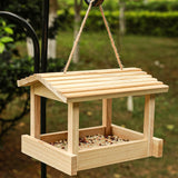 STARSWR Bird Feeders for Outside Hanging, Wild Bird Feeder House for Cardinals Finches Wooden Bluebird Feeder Mealworm Feeder Outdoor Wood Platform Bird House Feeder STARSWR