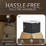 phiestina Pre-Assembled 16 Inch Black Floating Bathroom Vanity for Small Space, Wall-Mounted Small Cabinet with Single Hole Ceramic Sink,Soft-Close Door, No Faucet,BV04-16-PUREBLACK phiestina