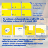 Pneumatic Chamfering Tool Handheld, Mini Air-Powered Chamfering Machine Trimming, 45° Arc Corner with 1/4 Inch Air Inlet for Metal Wood Beveling Deburring (C&R Angle Blades) dcvbny