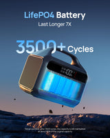 DaranEner Portable Power Station, 204Wh LiFePO4 Battery Backup w/ 2 300W (Surge 600W) AC Outlets, PD100W Fast Charging Outlet, Solar Generator for Outdoors Camping Travelling and Emergencies DaranEner