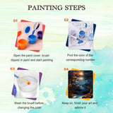 Plum Blossoms Paint by Number Adults,Moon Paint by Number Adult,DIY Acrylic Painting by Numbers On Canvas,Perfect for Home Decor Gifts 16X20inch PHANTASYART