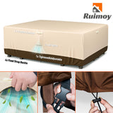 Ruimoy Patio Furniture Covers, Outdoor Furniture Cover Waterproof, General Purpose, Outside Table and Chair Covers, Heavy Duty 600D (108 Inch L x 82 Inch W x 27.9 Inch H)-Brown Ruimoy