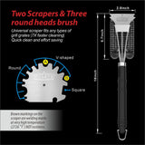 GRILLART Grill Brush and Scraper,18 Inch BBQ Grill Cleaning Brush Kit, Safe Wire Scrubber, Universal Fit BBQ Cleaner Accessories for All Grates GRILLART