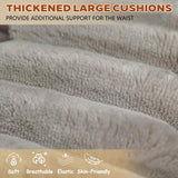 63" Cloud Loveseat Sofa - Boneless Deep Seat 2-Seater, No Assembly Foam Floor Couch, Plush Corduroy Fabric, Modern Living Room Sofa for Small Space Apartment, Bedroom, Office (Camel, 63") Klwenas Maec