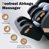 Advanabd 4D Massage Chair Full Body|Zero Gravity Shiatsu Massage Chairs Recliner with Heated SL Track Bluetooth Speaker Airbag Yoga Stretch, Foot Roller (Black) Advanabd