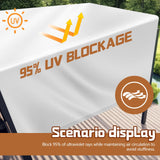 Wowangce Universal Pergola Replacement Canopy Outdoor Canopy Shade Cover Beige Waterproof Shade Canopy Top Cover for Outdoor Patio Porch Backyard(12 x 10 Ft) Wowangce