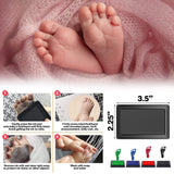 Mayyi Newborn Birth Announcement Sign,Personalized Newborn Handprint and Footprint Sign,Custom Engraved Wooden Baby Name Sign,Newborn Photo Props, Mayyi