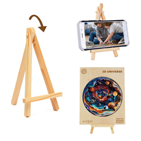 Wooden Puzzle for Adults-3D Visual Effect UniverseUnique Shape Advanced Wooden Jigsaw Puzzle for Adults and Kids,Best Gift,Wood Puzzles,Challenge Wooden Jigsaw Puzzle (Universe, Small) Welsky
