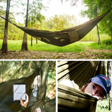 COVACURE Camping Hammock with Net - Lightweight Double Hammock 2 * 10ft Straps, Portable Hammocks, Camping Accessories for Outdoor, Hiking, Camping, Backpacking, Travel, Beach covacure