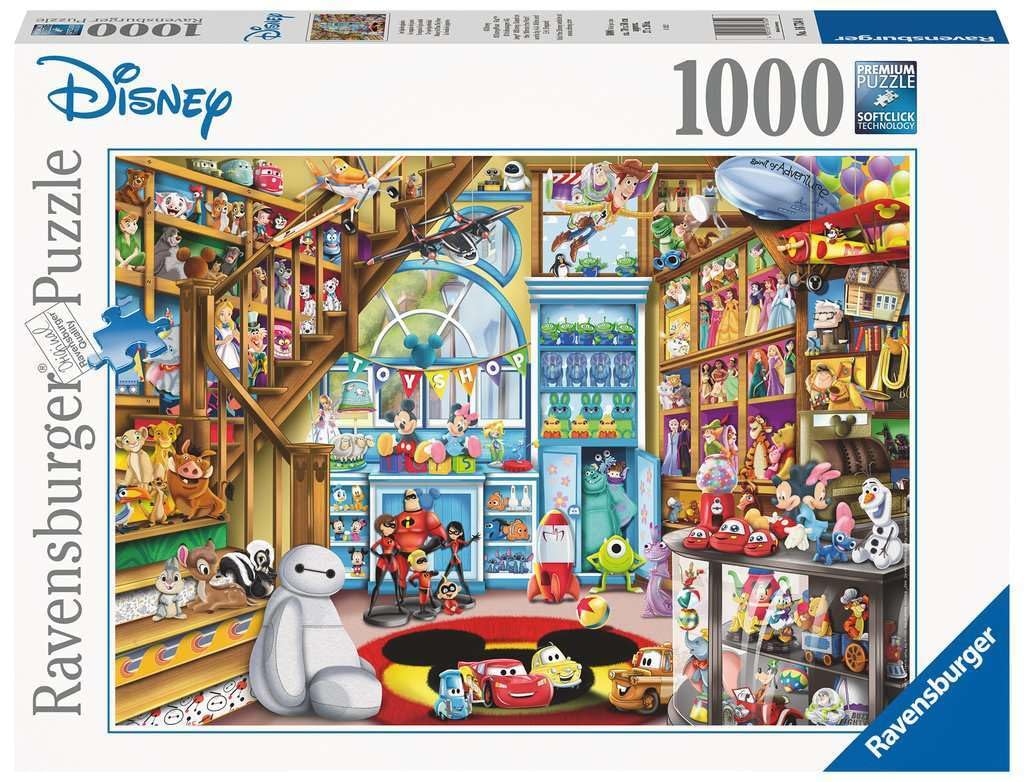 Ravensburger Disney-Pixar Toy Store Jigsaw Puzzle - 1000 Piece Puzzle for Adults and Kids | Unique Softclick Technology | Eco-Friendly Material | FSC Certified Ravensburger