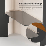 Modern Reception Desk Counter Foldable Exhibition Reception Counter with 2 Shelves, Multi-Functional Commercial Reception Desk for Lobby Hotel Bar WoodArtSupply