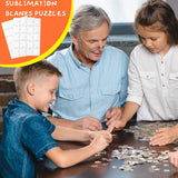 12 Sets Blank White Jigsaw Puzzles,Sublimation Puzzle Craft,White DIY Custom Puzzle for Heat Press Thermal Transfer Puzzle Craft(A5-20 Style) Dduolammng