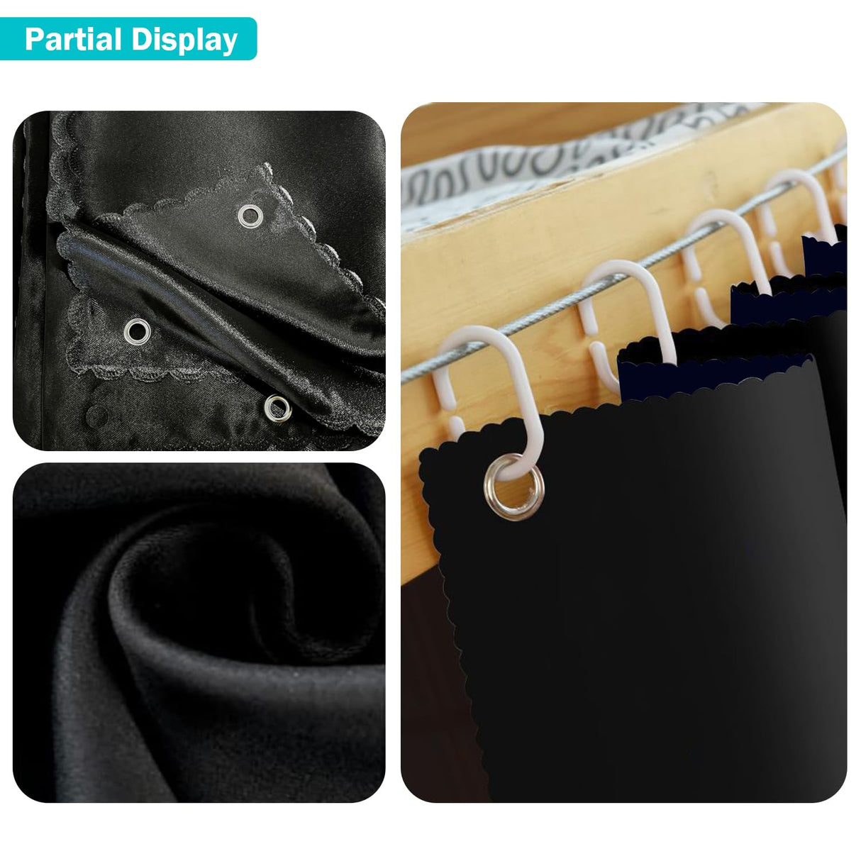 NKM 2pcs Blackout Bottom bunk Bed Curtain,bunkbed Curtains for The Bottom bunk,Dorm Bed Curtains with Black Shading Coating for Students Single Sleeper NKM