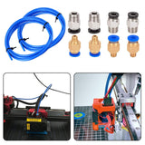 Aokin 2 Pcs PTFE Bowden Tubing (1.5m/Pcs Blue) for 1.75mm Filament with 4 Pcs PC4-M6 Fittings and 4 Pcs PC4-M10 Pneumatic Fittings for Creality Ender 3/3 Pro, Ender 5/5 Pro, CR-10/10S 3D Printer, etc Aokin