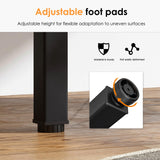 Need Computer Desk, 47 inch Home Office Desk, Modern Simple Style Home Office Gaming Desk, Basic Writing Table for Study Student, Black Metal Frame, Teak Need