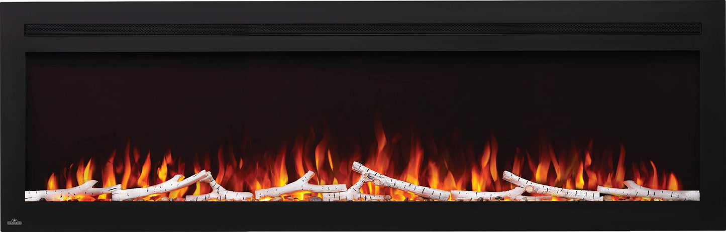 Napoleon Purview 72 inch Wall Mount Electric Fireplace - Black, NEFL72HI