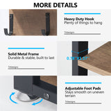 Tribesigns Coat Rack Set, Hall Tree, Industrial Shoe Bench, 3 Storage Cubbies, 7 Hooks for Entryway, Hallway, 5-in-1Design, Vintage Oak Tribesigns